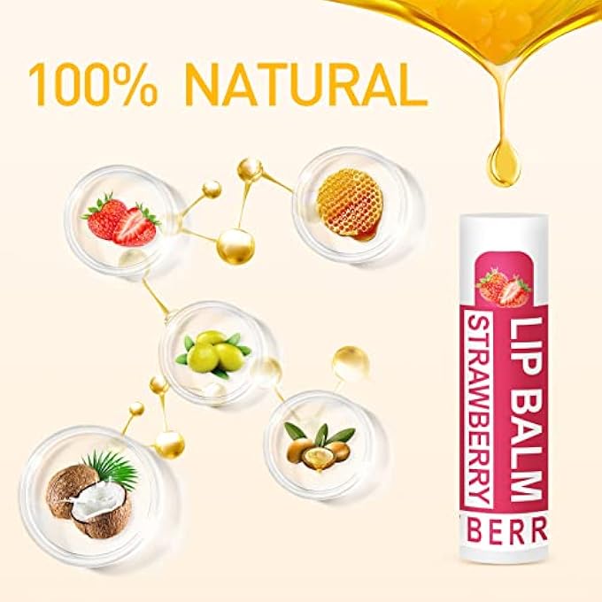 Dmsky 36 PACK LIP BALM, NATURAL LIP BALM BULK WITH VITAMIN E AND COCONUT OIL, LIP CARE PRODUCT, MOISTURIZING SOOTHING CHAPPED LIPS - Image 4